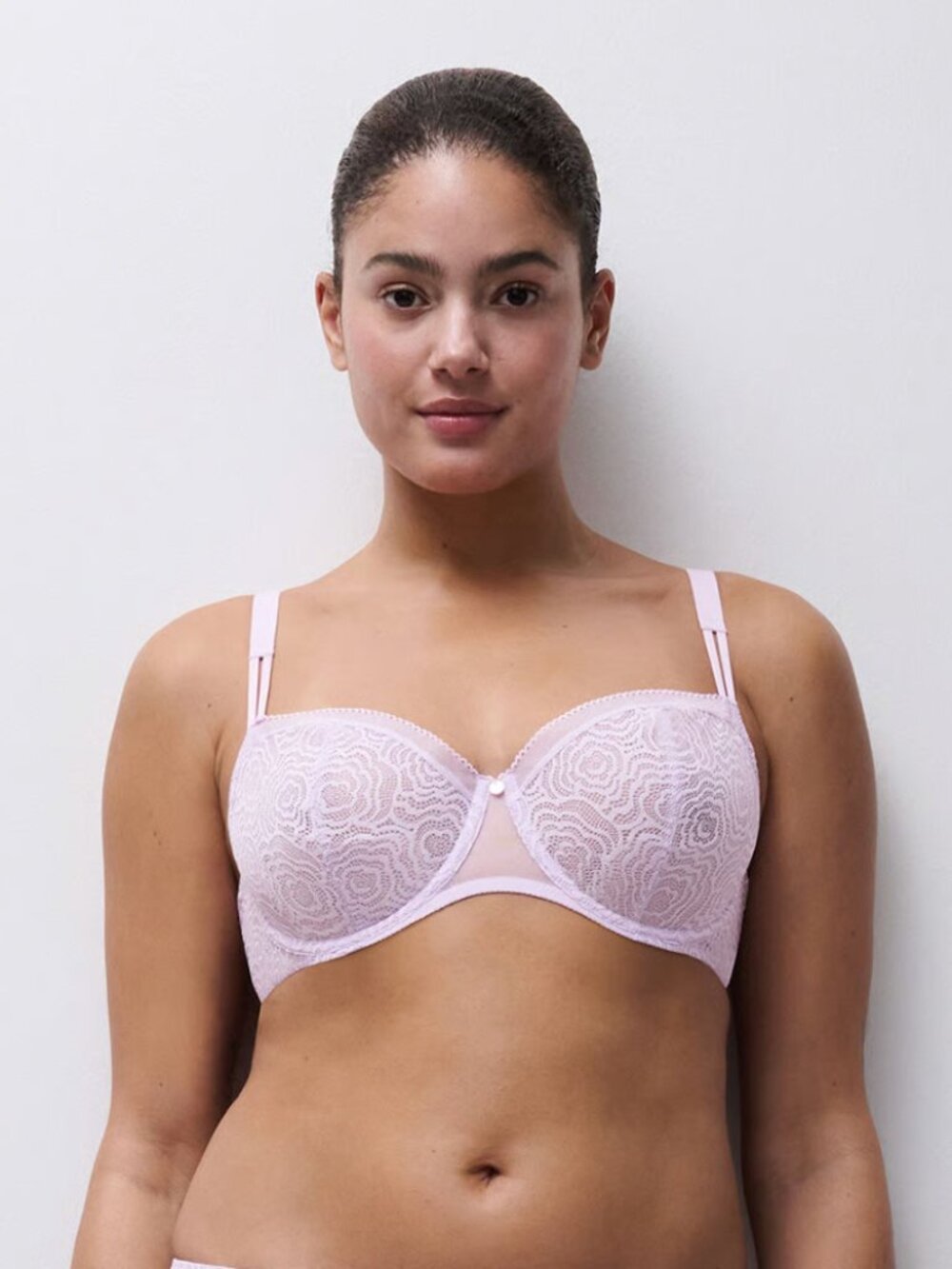 C Jolie Lace Unlined Demi Bra - Mauve 32G